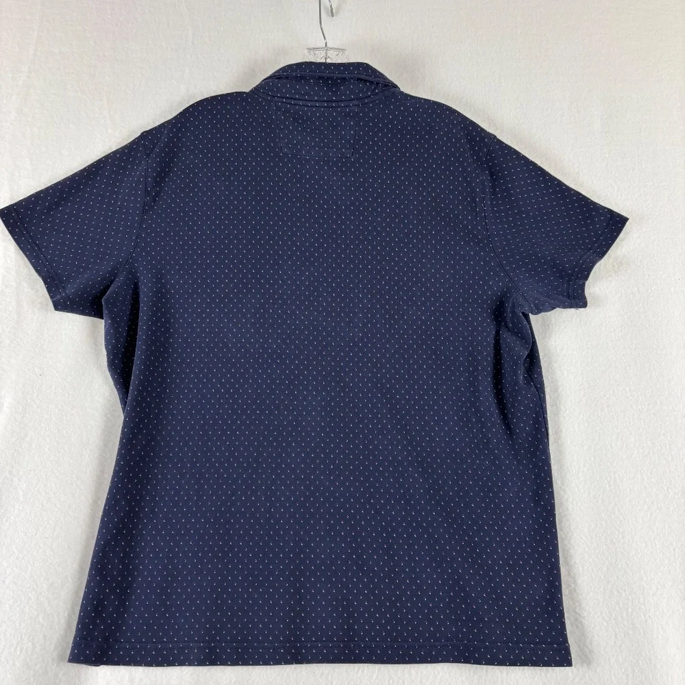 Banana Republic Dress Polo Shirt, Blue with White, Red Specks,  Men's, Size XL - Picture 5 of 11